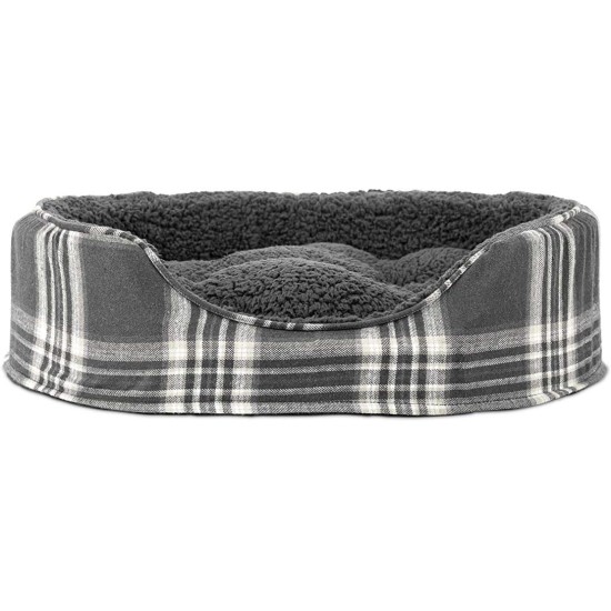 FurHaven Ultra Plush Oval Pet Bed, Jumbo, Strawberry FurHaven Ultra Plush Oval Pet Bed, Jumbo, Strawberry