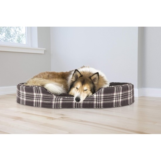 FurHaven Ultra Plush Oval Pet Bed, Jumbo, Strawberry FurHaven Ultra Plush Oval Pet Bed, Jumbo, Strawberry