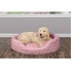 FurHaven Ultra Plush Oval Pet Bed, Jumbo, Strawberry