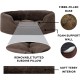 FurHaven Ultra Plush Oval Pet Bed, Jumbo, Strawberry