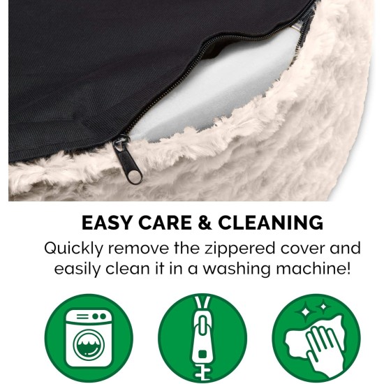 FurHaven Ultra Plush Oval Pet Bed, Jumbo, Strawberry FurHaven Ultra Plush Oval Pet Bed, Jumbo, Strawberry