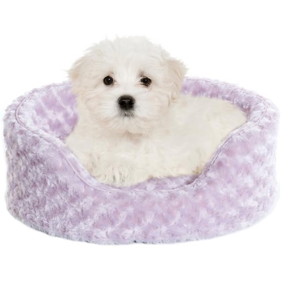 FurHaven Ultra Plush Oval Pet Bed, Jumbo, Strawberry FurHaven Ultra Plush Oval Pet Bed, Jumbo, Strawberry