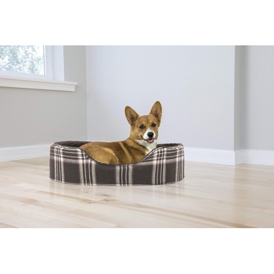 FurHaven Ultra Plush Oval Pet Bed, Jumbo, Strawberry FurHaven Ultra Plush Oval Pet Bed, Jumbo, Strawberry