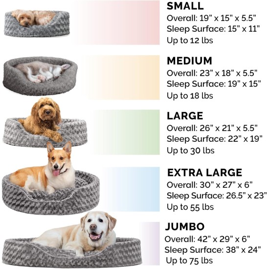 FurHaven Ultra Plush Oval Pet Bed, Jumbo, Strawberry FurHaven Ultra Plush Oval Pet Bed, Jumbo, Strawberry