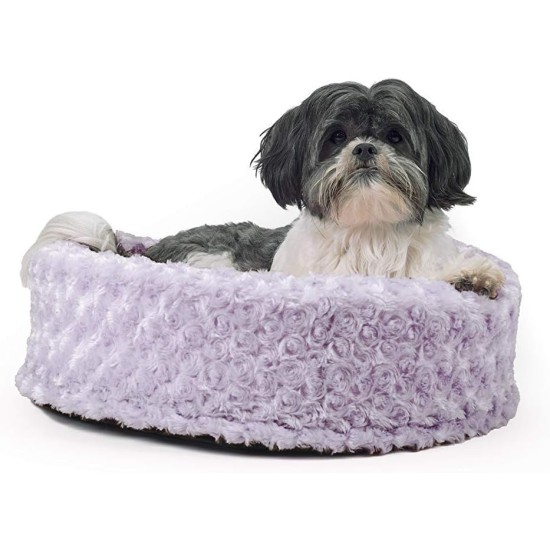 FurHaven Ultra Plush Oval Pet Bed, Jumbo, Strawberry FurHaven Ultra Plush Oval Pet Bed, Jumbo, Strawberry