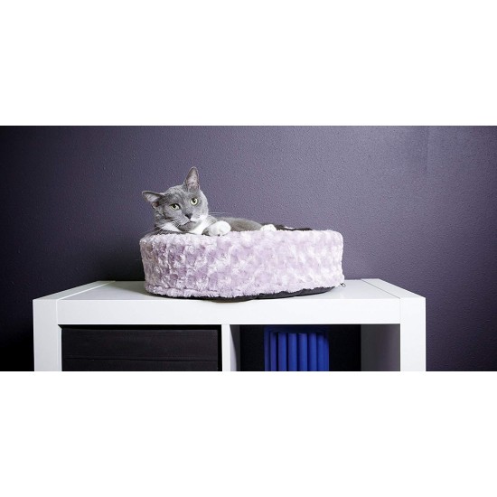 FurHaven Ultra Plush Oval Pet Bed, Jumbo, Strawberry FurHaven Ultra Plush Oval Pet Bed, Jumbo, Strawberry