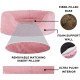 FurHaven Ultra Plush Oval Pet Bed, Jumbo, Strawberry
