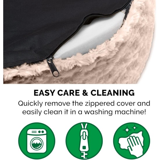FurHaven Ultra Plush Oval Pet Bed, Jumbo, Strawberry FurHaven Ultra Plush Oval Pet Bed, Jumbo, Strawberry