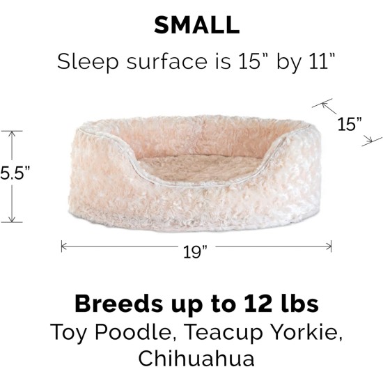 FurHaven Ultra Plush Oval Pet Bed, Jumbo, Strawberry FurHaven Ultra Plush Oval Pet Bed, Jumbo, Strawberry