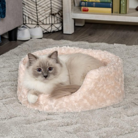 FurHaven Ultra Plush Oval Pet Bed, Jumbo, Strawberry FurHaven Ultra Plush Oval Pet Bed, Jumbo, Strawberry