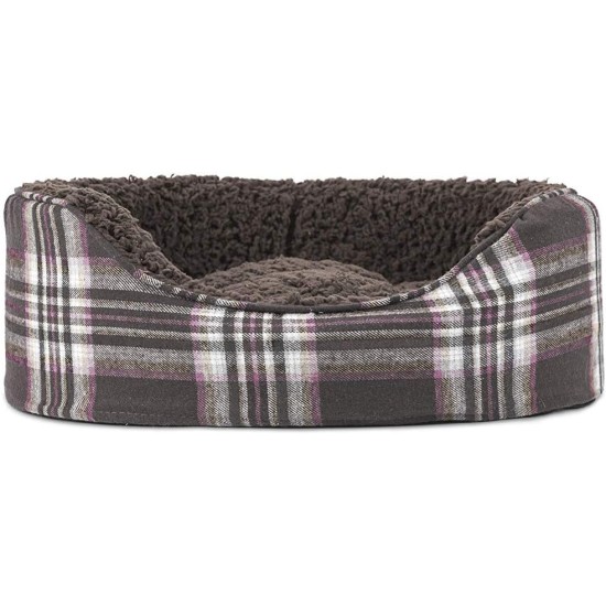 FurHaven Ultra Plush Oval Pet Bed, Jumbo, Strawberry FurHaven Ultra Plush Oval Pet Bed, Jumbo, Strawberry