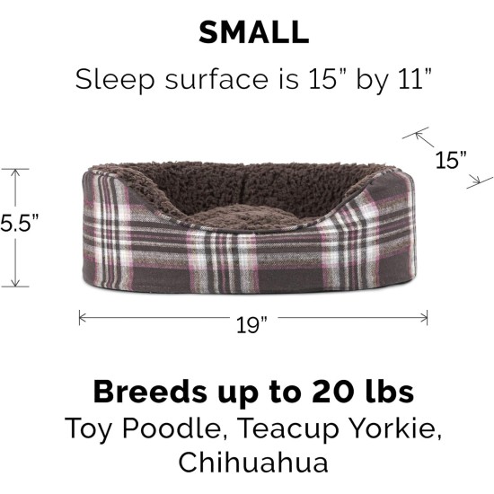 FurHaven Ultra Plush Oval Pet Bed, Jumbo, Strawberry FurHaven Ultra Plush Oval Pet Bed, Jumbo, Strawberry