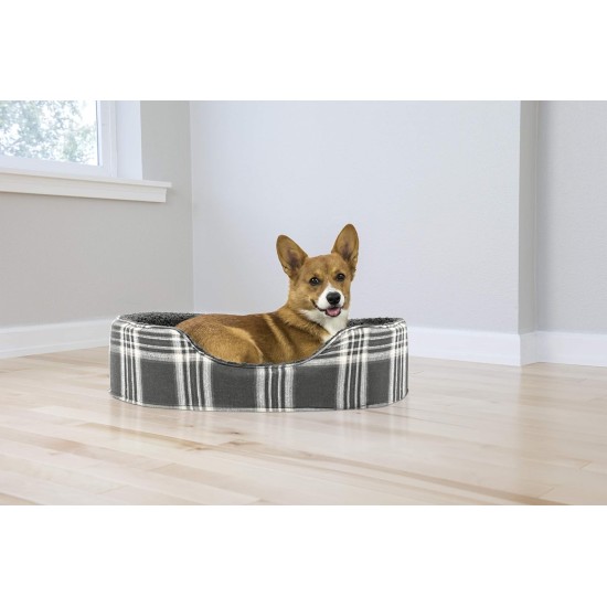 FurHaven Ultra Plush Oval Pet Bed, Jumbo, Strawberry FurHaven Ultra Plush Oval Pet Bed, Jumbo, Strawberry