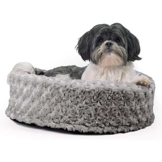 FurHaven Ultra Plush Oval Pet Bed, Jumbo, Strawberry FurHaven Ultra Plush Oval Pet Bed, Jumbo, Strawberry