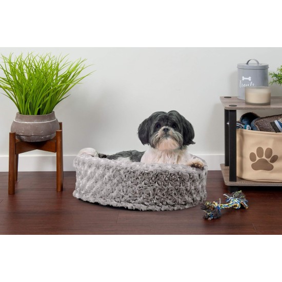 FurHaven Ultra Plush Oval Pet Bed, Jumbo, Strawberry FurHaven Ultra Plush Oval Pet Bed, Jumbo, Strawberry