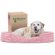 FurHaven Ultra Plush Oval Pet Bed, Jumbo, Strawberry