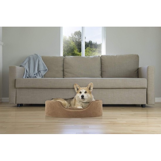 FurHaven Ultra Plush Oval Pet Bed, Jumbo, Strawberry FurHaven Ultra Plush Oval Pet Bed, Jumbo, Strawberry