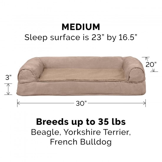 Furhaven Cat Bed for Indoor Cats, Washable with Removable Bolsters, for Pets up to 4.1 kg - Plush & Diamond Print Cuddle Mat - Grey, Small Furhaven Cat Bed for Indoor Cats, Washable with Removable Bolsters, for Pets up to 4.1 kg - Plush & Diamond Print Cuddle Mat - Grey, Small