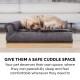 Furhaven Cat Bed for Indoor Cats, Washable with Removable Bolsters, for Pets up to 4.1 kg - Plush & Diamond Print Cuddle Mat - Grey, Small Furhaven Cat Bed for Indoor Cats, Washable with Removable Bolsters, for Pets up to 4.1 kg - Plush & Diamond Print Cuddle Mat - Grey, Small