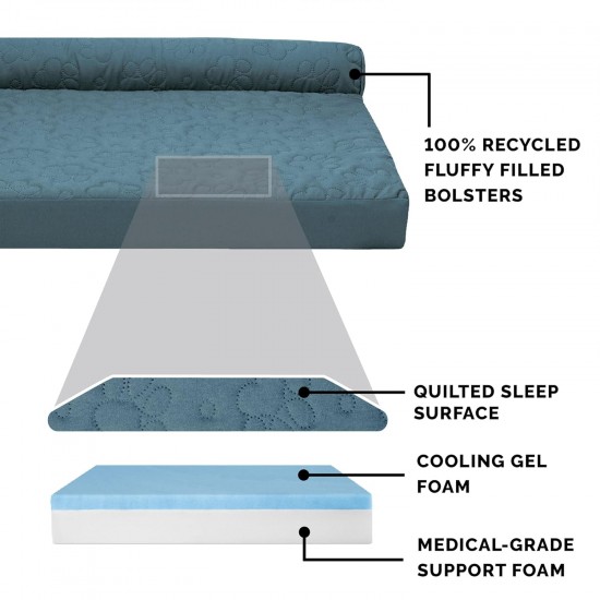 Furhaven Cat Bed for Indoor Cats, Washable with Removable Bolsters, for Pets up to 4.1 kg - Plush & Diamond Print Cuddle Mat - Grey, Small Furhaven Cat Bed for Indoor Cats, Washable with Removable Bolsters, for Pets up to 4.1 kg - Plush & Diamond Print Cuddle Mat - Grey, Small