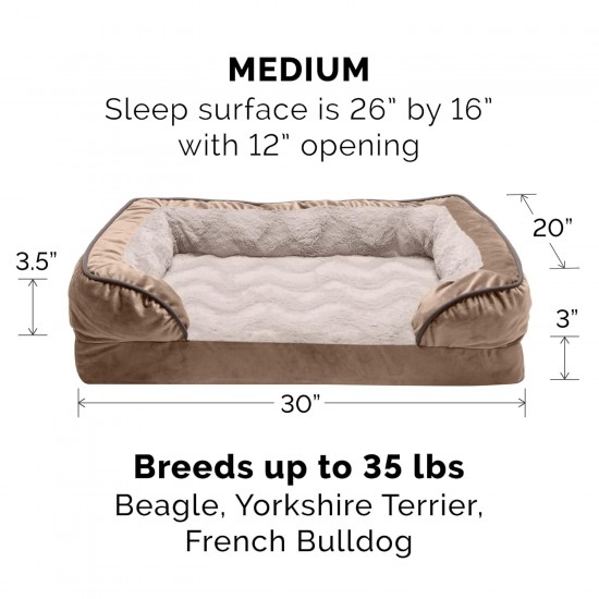 Furhaven Cat Bed for Indoor Cats, Washable with Removable Bolsters, for Pets up to 4.1 kg - Plush & Diamond Print Cuddle Mat - Grey, Small Furhaven Cat Bed for Indoor Cats, Washable with Removable Bolsters, for Pets up to 4.1 kg - Plush & Diamond Print Cuddle Mat - Grey, Small
