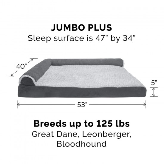 Furhaven Cat Bed for Indoor Cats, Washable with Removable Bolsters, for Pets up to 4.1 kg - Plush & Diamond Print Cuddle Mat - Grey, Small Furhaven Cat Bed for Indoor Cats, Washable with Removable Bolsters, for Pets up to 4.1 kg - Plush & Diamond Print Cuddle Mat - Grey, Small