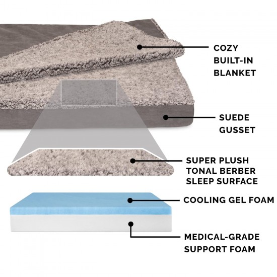 Furhaven Cat Bed for Indoor Cats, Washable with Removable Bolsters, for Pets up to 4.1 kg - Plush & Diamond Print Cuddle Mat - Grey, Small Furhaven Cat Bed for Indoor Cats, Washable with Removable Bolsters, for Pets up to 4.1 kg - Plush & Diamond Print Cuddle Mat - Grey, Small