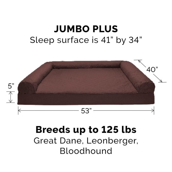 Furhaven Large Memory Foam Dog Bed Plush & Southwest Kilim Decor Sofa-Style w/Removable Washable Cover - Desert Brown, Large Furhaven Large Memory Foam Dog Bed Plush & Southwest Kilim Decor Sofa-Style w/Removable Washable Cover - Desert Brown, Large
