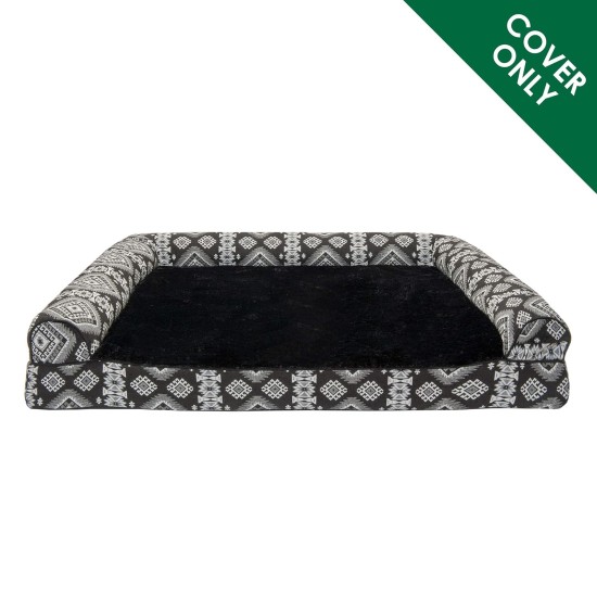 Furhaven Large Memory Foam Dog Bed Plush & Southwest Kilim Decor Sofa-Style w/Removable Washable Cover - Desert Brown, Large Furhaven Large Memory Foam Dog Bed Plush & Southwest Kilim Decor Sofa-Style w/Removable Washable Cover - Desert Brown, Large