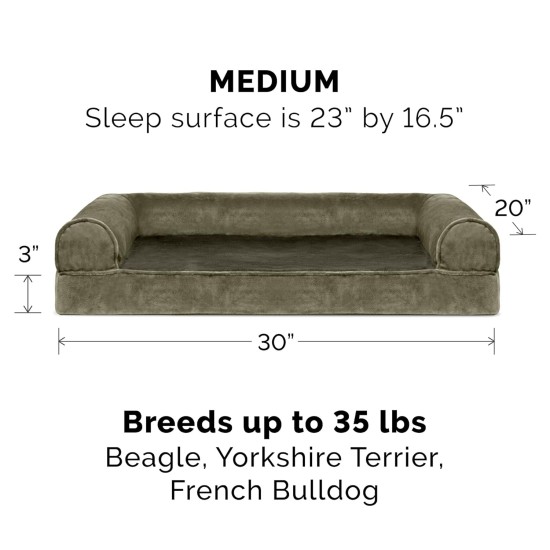 Furhaven Large Memory Foam Dog Bed Plush & Southwest Kilim Decor Sofa-Style w/Removable Washable Cover - Desert Brown, Large Furhaven Large Memory Foam Dog Bed Plush & Southwest Kilim Decor Sofa-Style w/Removable Washable Cover - Desert Brown, Large