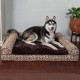 Furhaven Large Memory Foam Dog Bed Plush & Southwest Kilim Decor Sofa-Style w/Removable Washable Cover - Desert Brown, Large Furhaven Large Memory Foam Dog Bed Plush & Southwest Kilim Decor Sofa-Style w/Removable Washable Cover - Desert Brown, Large