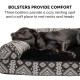 Furhaven Large Memory Foam Dog Bed Plush & Southwest Kilim Decor Sofa-Style w/Removable Washable Cover - Desert Brown, Large Furhaven Large Memory Foam Dog Bed Plush & Southwest Kilim Decor Sofa-Style w/Removable Washable Cover - Desert Brown, Large