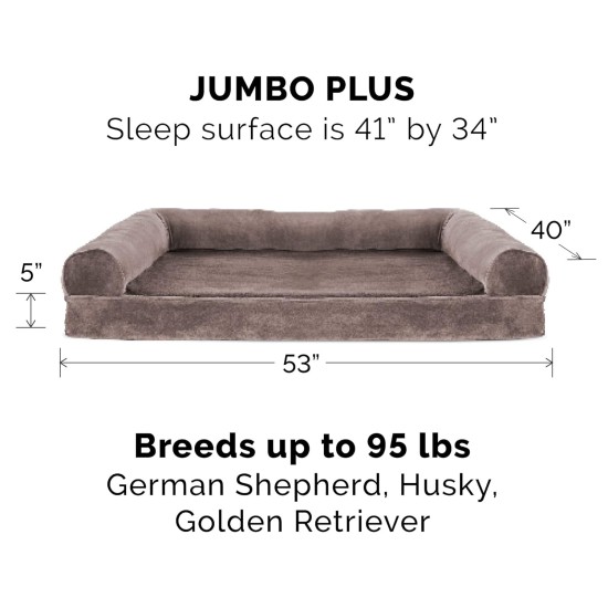 Furhaven Large Memory Foam Dog Bed Plush & Southwest Kilim Decor Sofa-Style w/Removable Washable Cover - Desert Brown, Large Furhaven Large Memory Foam Dog Bed Plush & Southwest Kilim Decor Sofa-Style w/Removable Washable Cover - Desert Brown, Large