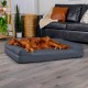 Furhaven Large Memory Foam Dog Bed Plush & Southwest Kilim Decor Sofa-Style w/Removable Washable Cover - Desert Brown, Large Furhaven Large Memory Foam Dog Bed Plush & Southwest Kilim Decor Sofa-Style w/Removable Washable Cover - Desert Brown, Large