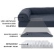 Furhaven Large Memory Foam Dog Bed Plush & Southwest Kilim Decor Sofa-Style w/Removable Washable Cover - Desert Brown, Large Furhaven Large Memory Foam Dog Bed Plush & Southwest Kilim Decor Sofa-Style w/Removable Washable Cover - Desert Brown, Large