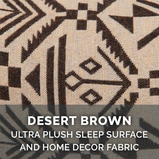 Furhaven Large Memory Foam Dog Bed Plush & Southwest Kilim Decor Sofa-Style w/Removable Washable Cover - Desert Brown, Large Furhaven Large Memory Foam Dog Bed Plush & Southwest Kilim Decor Sofa-Style w/Removable Washable Cover - Desert Brown, Large