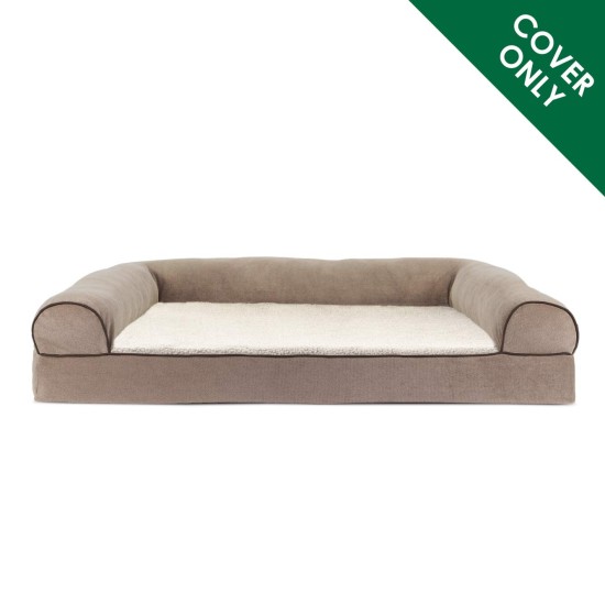 Furhaven Large Memory Foam Dog Bed Plush & Southwest Kilim Decor Sofa-Style w/Removable Washable Cover - Desert Brown, Large Furhaven Large Memory Foam Dog Bed Plush & Southwest Kilim Decor Sofa-Style w/Removable Washable Cover - Desert Brown, Large