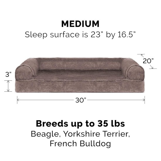 Furhaven Large Memory Foam Dog Bed Plush & Southwest Kilim Decor Sofa-Style w/Removable Washable Cover - Desert Brown, Large Furhaven Large Memory Foam Dog Bed Plush & Southwest Kilim Decor Sofa-Style w/Removable Washable Cover - Desert Brown, Large