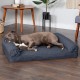Furhaven Large Memory Foam Dog Bed Plush & Southwest Kilim Decor Sofa-Style w/Removable Washable Cover - Desert Brown, Large Furhaven Large Memory Foam Dog Bed Plush & Southwest Kilim Decor Sofa-Style w/Removable Washable Cover - Desert Brown, Large