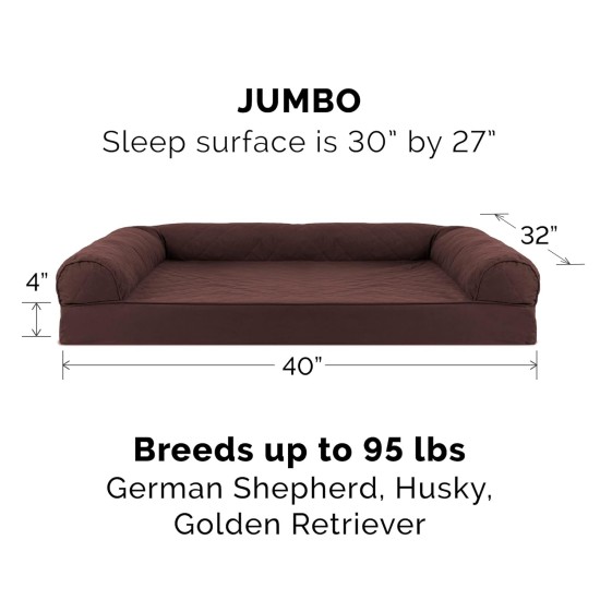 Furhaven Large Memory Foam Dog Bed Plush & Southwest Kilim Decor Sofa-Style w/Removable Washable Cover - Desert Brown, Large Furhaven Large Memory Foam Dog Bed Plush & Southwest Kilim Decor Sofa-Style w/Removable Washable Cover - Desert Brown, Large