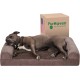 Furhaven Large Orthopaedic Dog Bed Faux Fur & Velvet Sofa-Style w/Removable Washable Cover - Driftwood Brown, Large