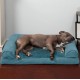 Furhaven Large Orthopaedic Dog Bed Faux Fur & Velvet Sofa-Style w/Removable Washable Cover - Driftwood Brown, Large