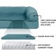 Furhaven Large Orthopaedic Dog Bed Faux Fur & Velvet Sofa-Style w/Removable Washable Cover - Driftwood Brown, Large