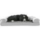 Furhaven Large Orthopaedic Dog Bed Faux Fur & Velvet Sofa-Style w/Removable Washable Cover - Driftwood Brown, Large