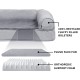 Furhaven Large Orthopaedic Dog Bed Faux Fur & Velvet Sofa-Style w/Removable Washable Cover - Driftwood Brown, Large