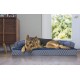 Furhaven Large Orthopaedic Dog Bed Faux Fur & Velvet Sofa-Style w/Removable Washable Cover - Driftwood Brown, Large