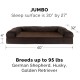 Furhaven Large Orthopaedic Dog Bed Faux Fur & Velvet Sofa-Style w/Removable Washable Cover - Driftwood Brown, Large