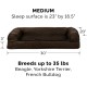 Furhaven Large Orthopaedic Dog Bed Faux Fur & Velvet Sofa-Style w/Removable Washable Cover - Driftwood Brown, Large