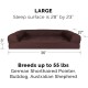 Furhaven Large Orthopaedic Dog Bed Faux Fur & Velvet Sofa-Style w/Removable Washable Cover - Driftwood Brown, Large
