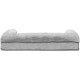 Furhaven Large Orthopaedic Dog Bed Faux Fur & Velvet Sofa-Style w/Removable Washable Cover - Driftwood Brown, Large